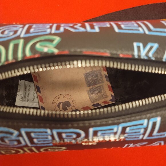 SALE! Karl Lagerfeld Paris Multicolor Logo Crossbody Bag with Earbud Case/ NWOT - Picture 7 of 13